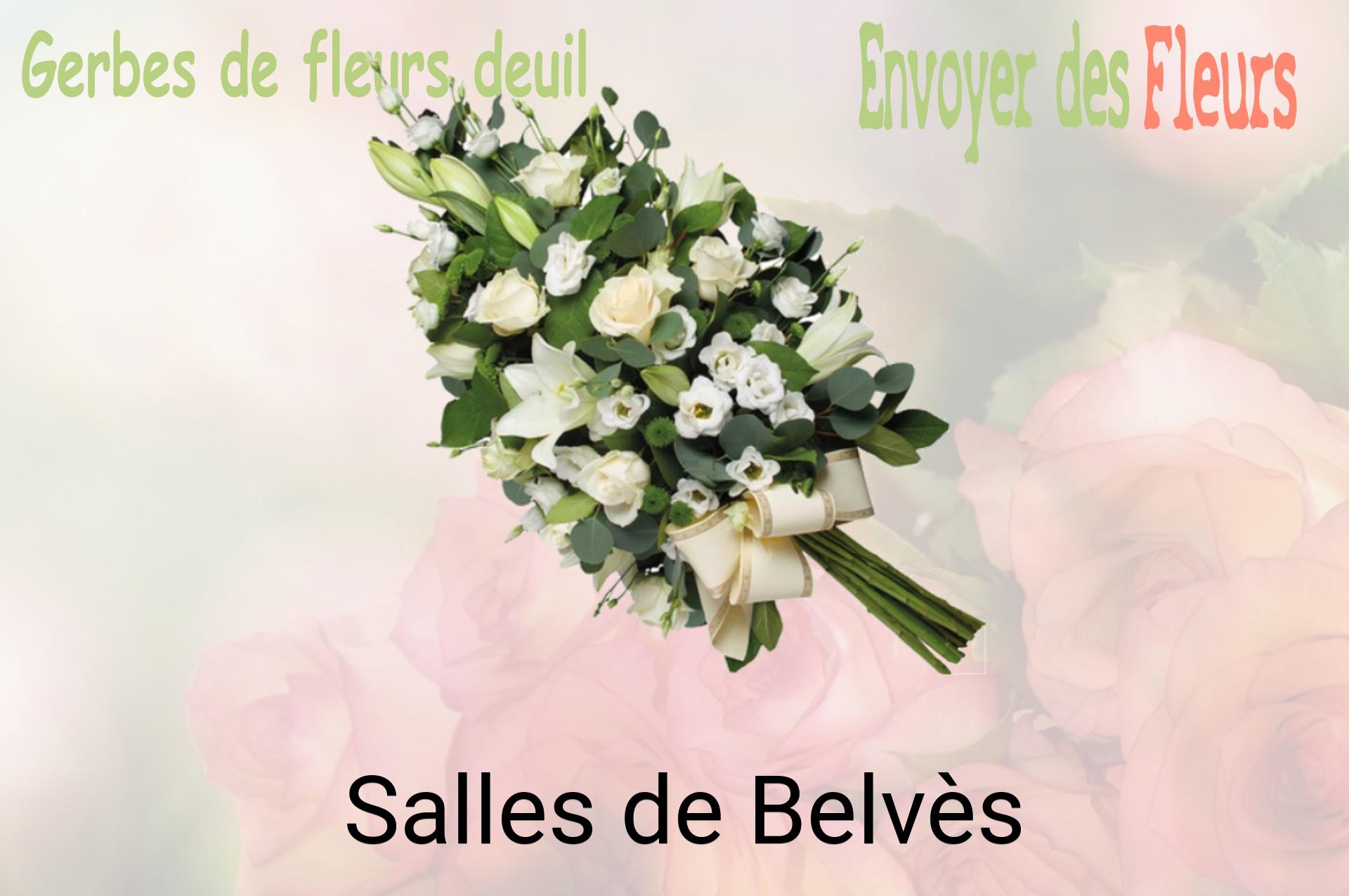 Gerbe de fleurs de deuil livrée à Salles-de-Belvès